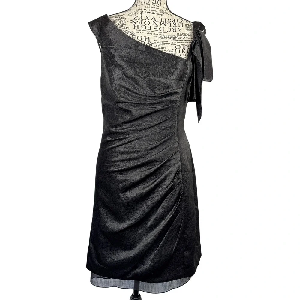 cocktail dress vera wang Vera Wang Silk Halter Midi Dress by Vera Wang